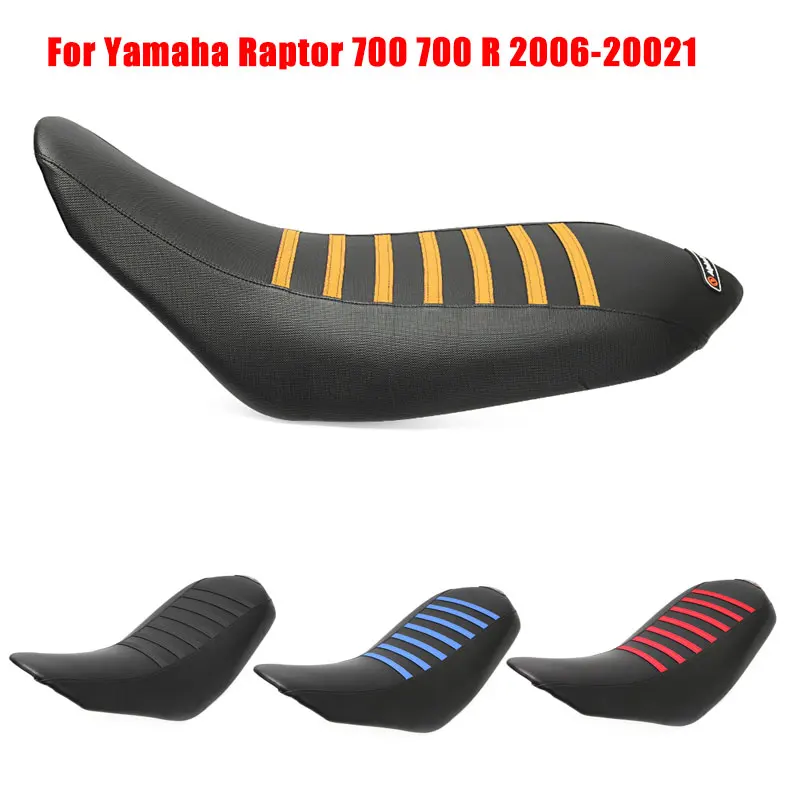 

For Yamaha Raptor 700 700 R 2006-2021 Ribbed Rubber Seat Cover Motorcycle Waterproof Soft Seat Cover Anti-slip Grain Pattern