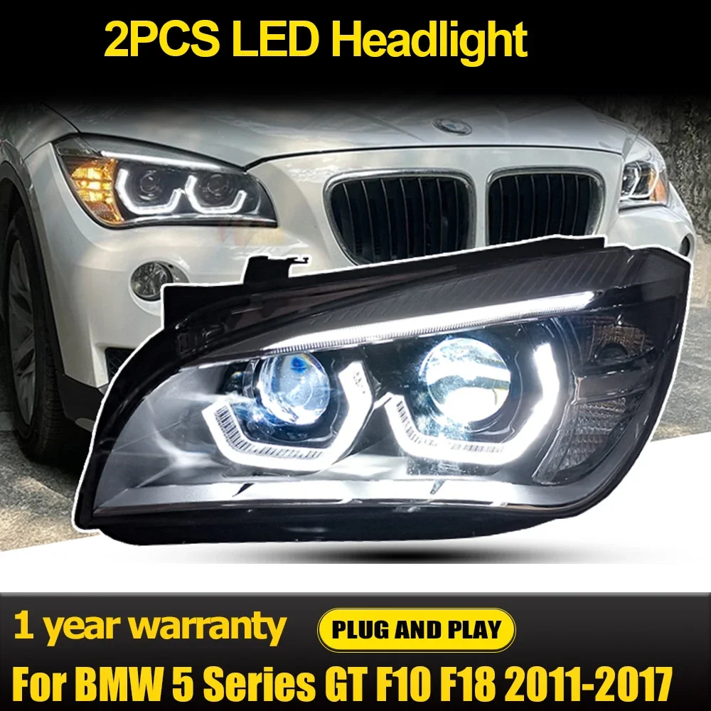 

2pcs Car Headlights For BMW 5 Series F10 2010-2017 LED Car Lamps Daytime Running Lights Dynamic Turn Signals Car Accessories