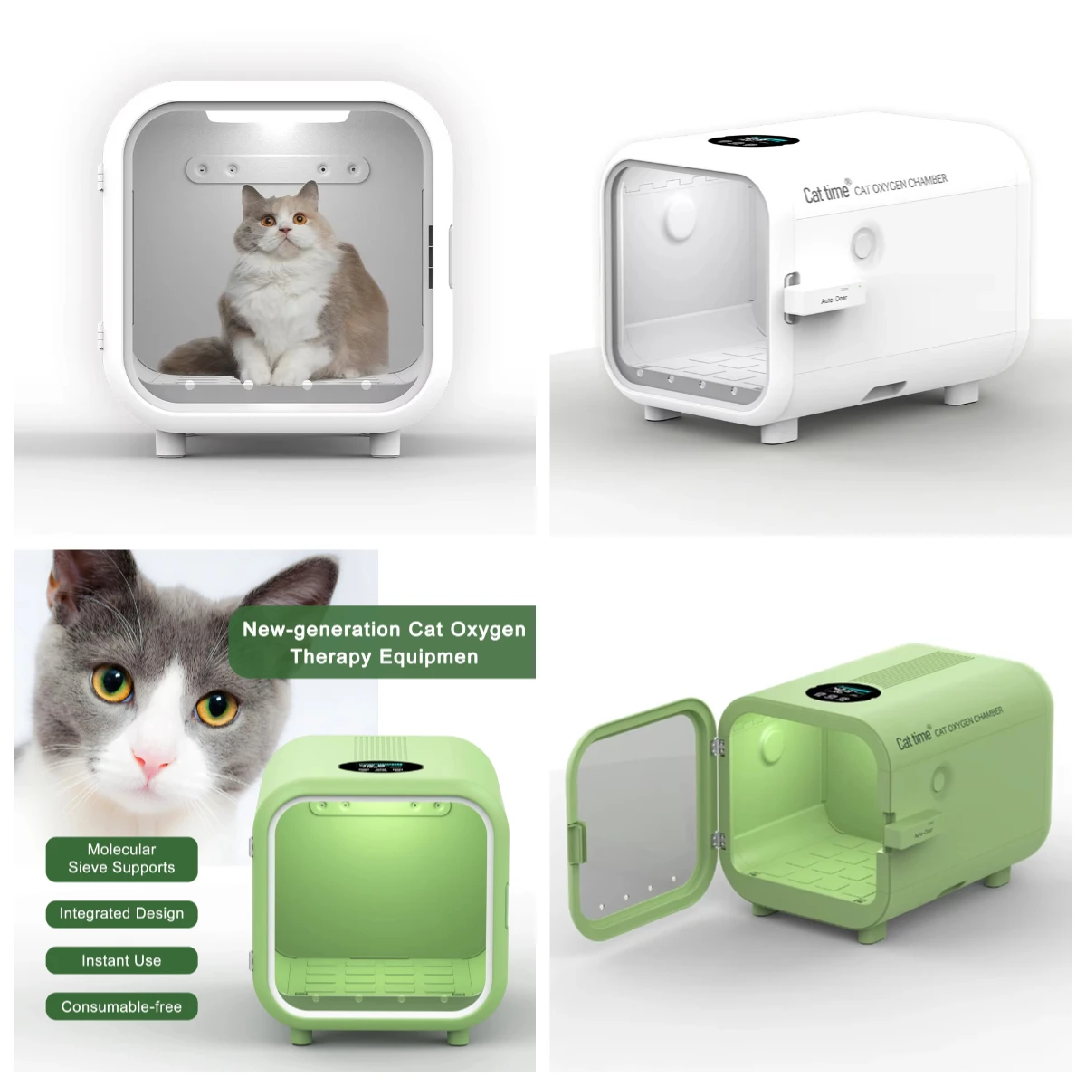 JW Small Animal Built-in Oxygen Incubator for Newborn Pet Puppy and Kitten Pet ICU Chamber