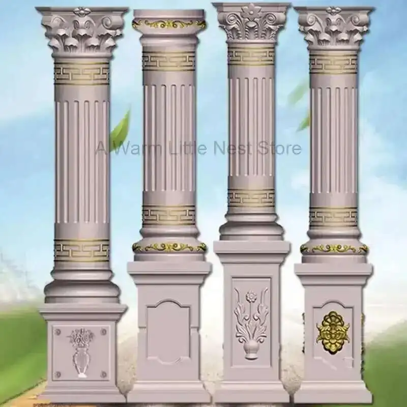 

ABS Plastic Roman Column Villa Gates Column Molds Cement Column Square Pier Mold European Architectural Fence Garden Decorations