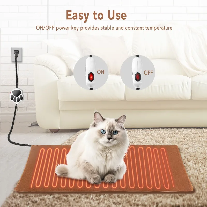 

Heated Pet Mat Constant Temperature Waterproof Cat Bed Dog Crate Warmer Electric Blanket Heating Pad Cats Dogs Winter