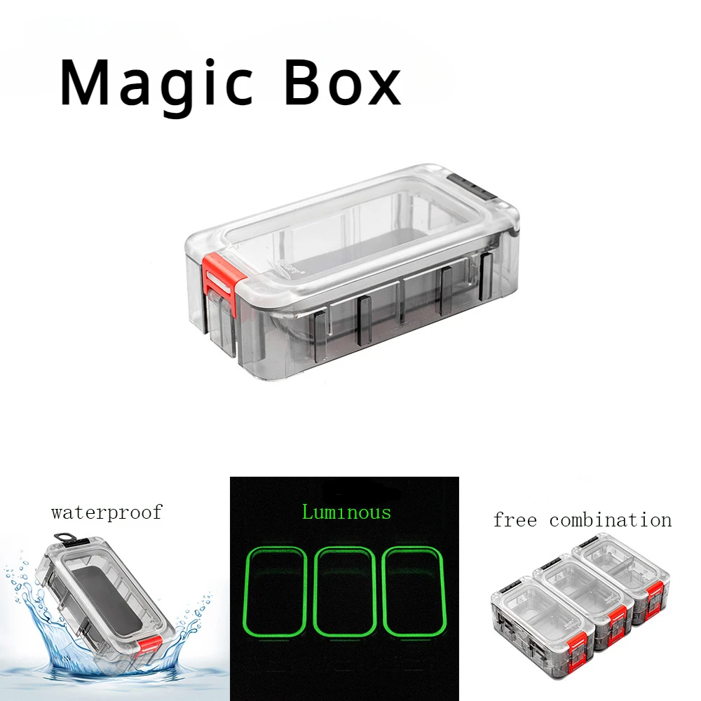 Modular Magnetic Fishing Tackle Box - Double-layer Lure and Accessories Organizer with DIY Assembly and Magnetic Closure