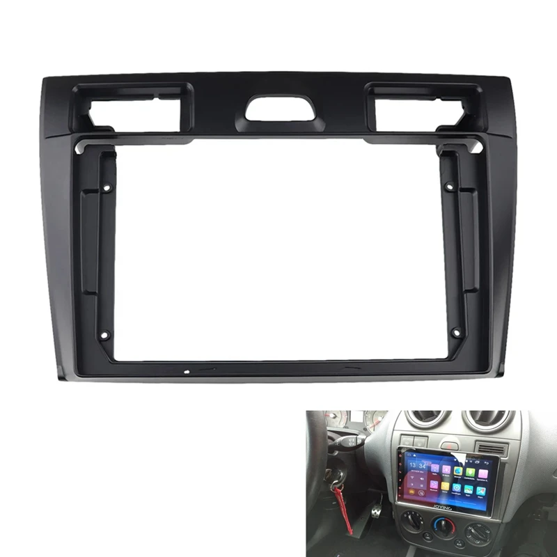 9Inches 2 Din Car Radio Panel For Ford Fiesta 2006-2011 DVD Stereo Frame Plate Adapter Mounting Dash Installation Bezel Trim Kit view 2