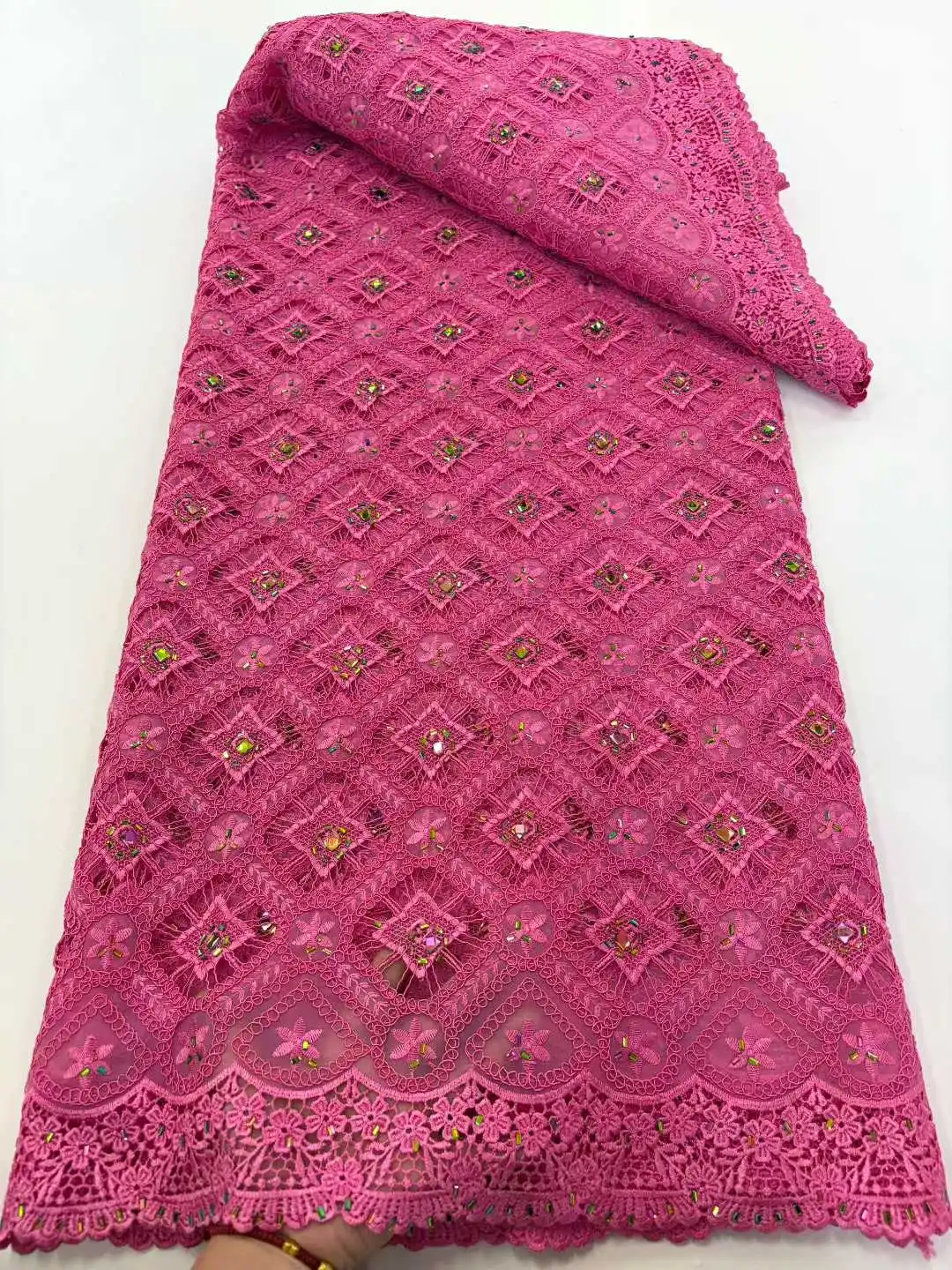 African Stones Lace Fabric 2025 High Quality Lace Nigerian French Lace Fabric With Stones African Wedding Party Dresses Laces