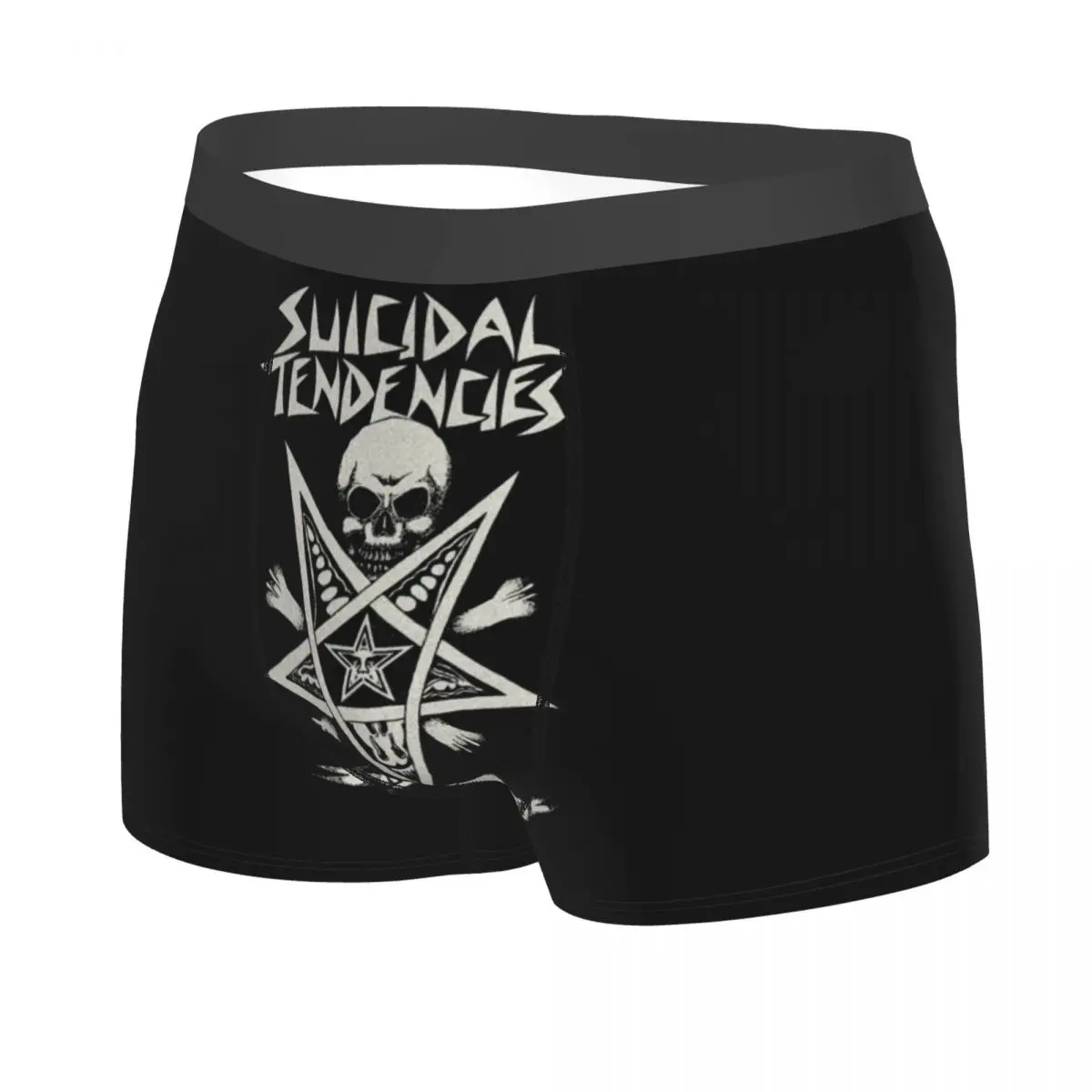 Custom Thrash Metal Band Suicidals Tendencies Underwear Men Stretch Boxer Briefs