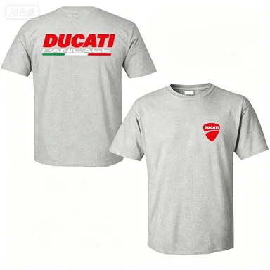 2026 Neues Herren Ducati Corse Racing T-Shirt Motorrad-Biker Kurzarm-Shirt Atmungsaktives Freizeit-Sportshirt mit Rundhalsausschnitt Sommer-Oberteil – Detail 9