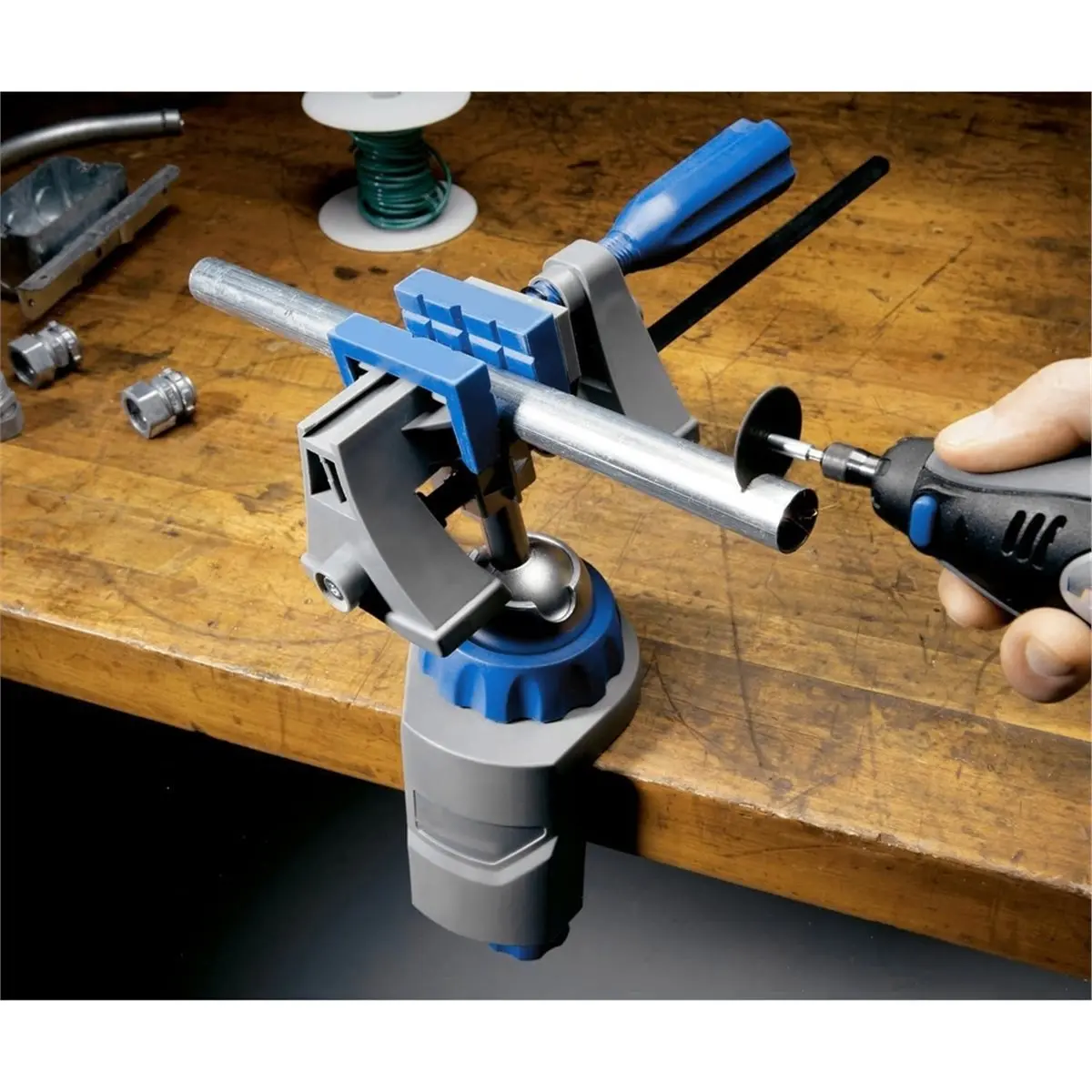 1set Versatile Vise Attachments, Standalone Clamps, and Tool Holders for Rotary Tools,Mini Sawing Tools