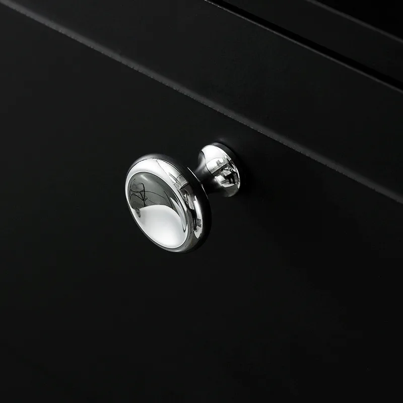 Chrome Creative Cabinet Pull Solid Brass Furniture Wardrobe Handle Bedside Mushroom Cupboard Drawer Knob and Handle