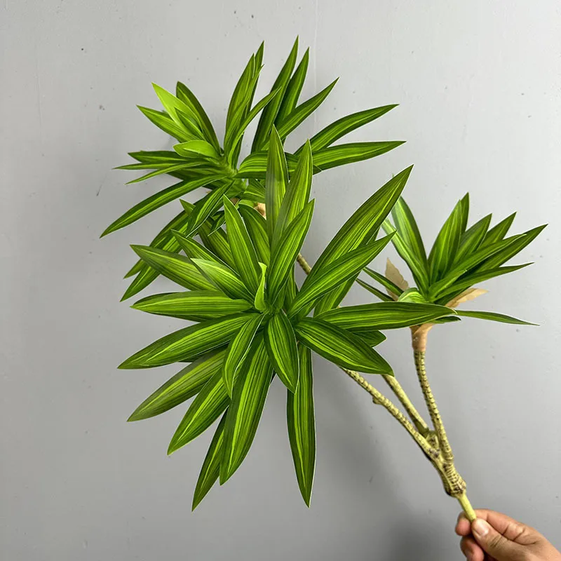 Имитация зеленых растений, 3 головки лилии, бамбука, украшенные драконом, песериной, искусственные растения для дома, свадьбы, декор для рабочего стола