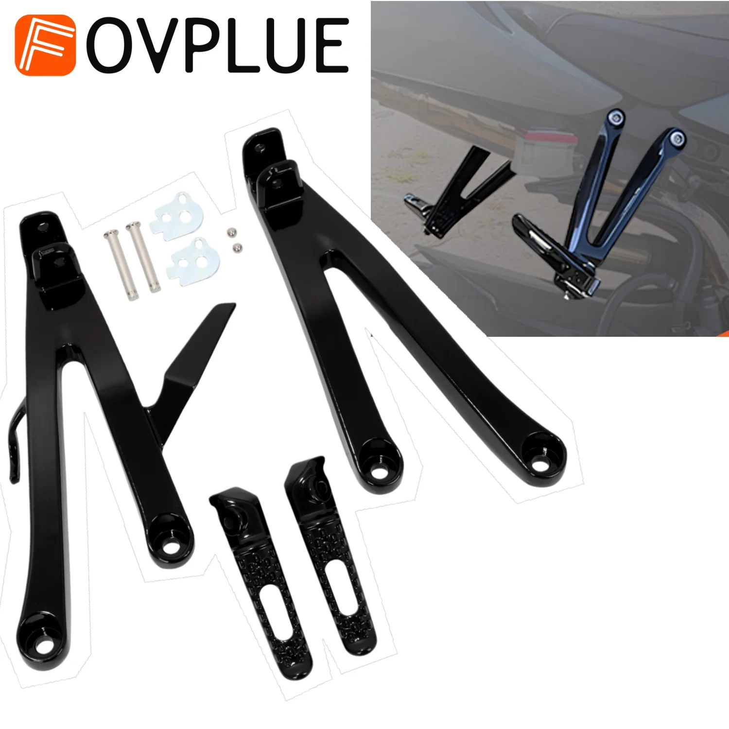 Motorrad Hinten Fußstützen Passagier Fußrasten Pedal Halterung Kit Für Honda CBR600RR 2007-2024 CBR600RR ABS 2009-2023 CBR600RA 2024