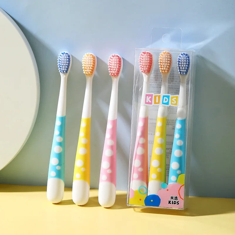 3 PC New Cartoon Children's Soft Bristled Toothbrush Kids Household Baby Teeth Spiral Soft Fur Caring For Dental And Oral Health