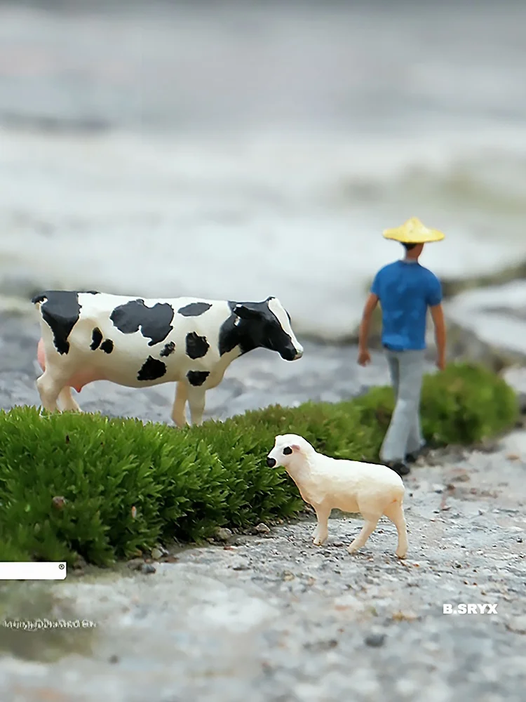 64 aturas de Animais de Fazenda em Resina: Burro, Camelo, Vaca, Ovelha - Decoração de Mesa e Cenário de Fazenda para Adu...