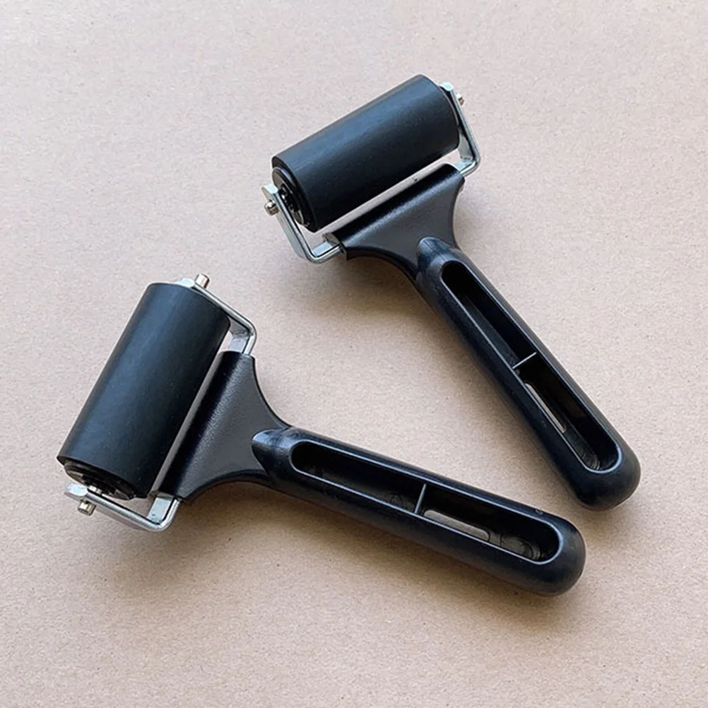 

2 pcs Oil Painting Printmaking Smooth Cylinder For Scrapbooking Paper Crafts Carving Printing Lightweight Plastic Handle