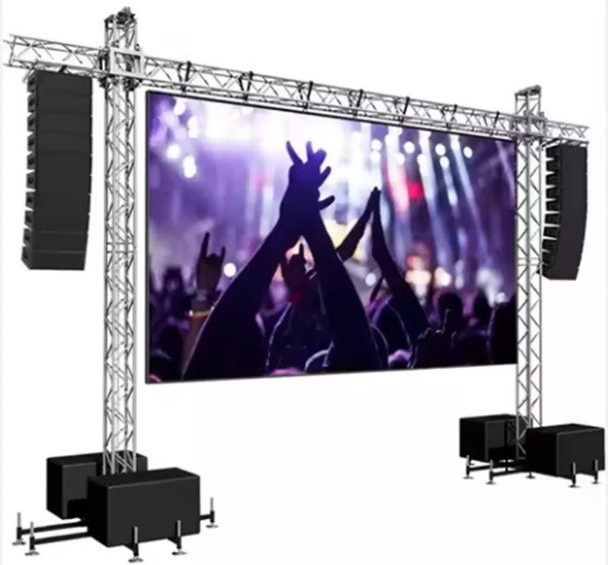 في الهواء الطلق عالية الأداء P2.976 تأجير شاشة عرض جدار الفيديو عالية الدقة المرحلة كومة شاشة Led لحفل مهرجان الموسيقى