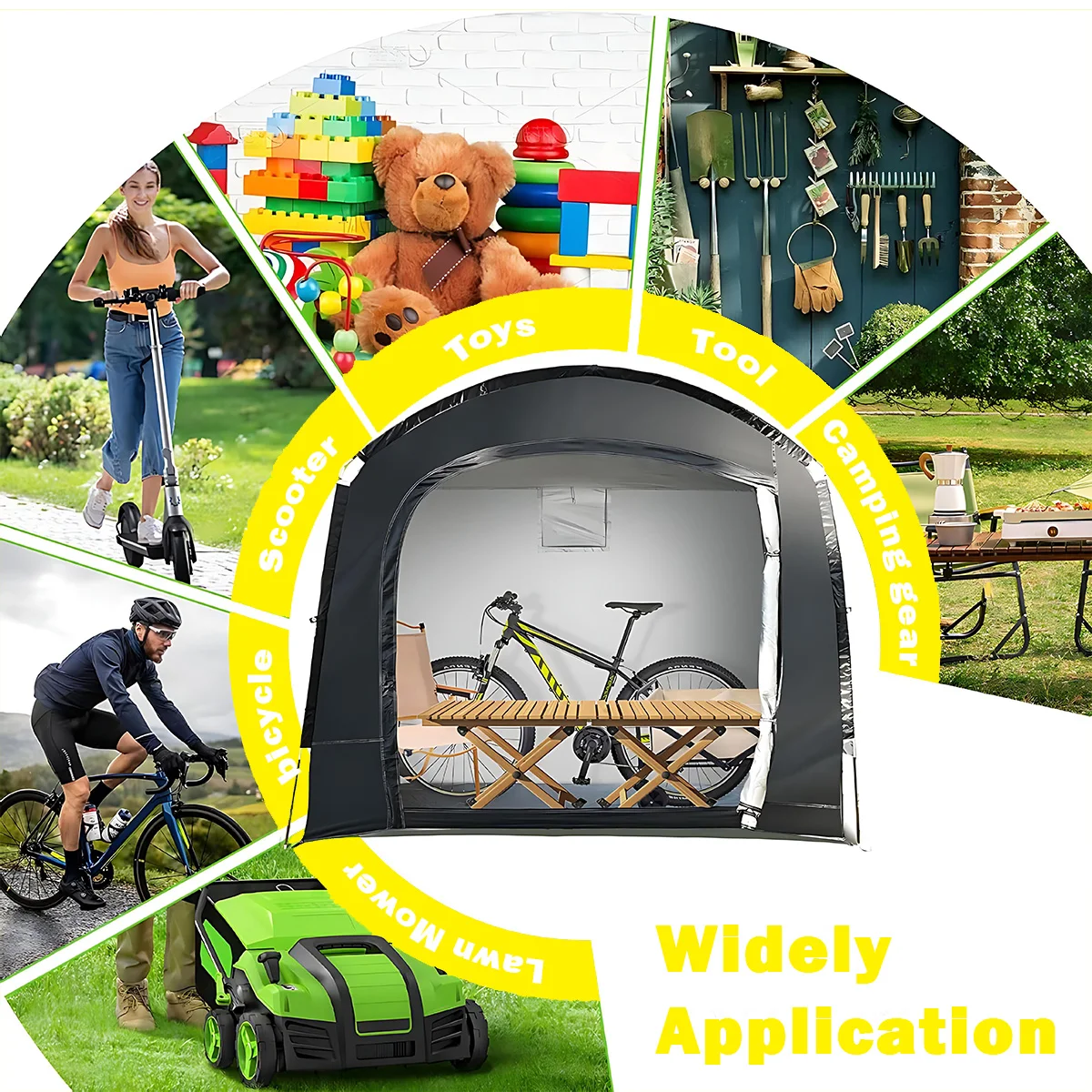 Portable Outdoor Bike Shelter Tent with Thickened Oxford Cloth Personal Protection Canopy for Travel Hiking And Cycling