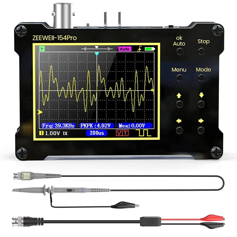 Oscilloscope numérique A013, mesure de type 14, taux d'échantillonnage 40 MSa/S, bande passante 18 MHz, écran LCD 2,4 pouces avec sonde 10X, 100X