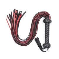 PU Leather Flogger Frisky Imprint Spanking Paddle Beat Submissive Sex Play Horse Crop Training Whip For Equestrian Riding Bat - Image 5
