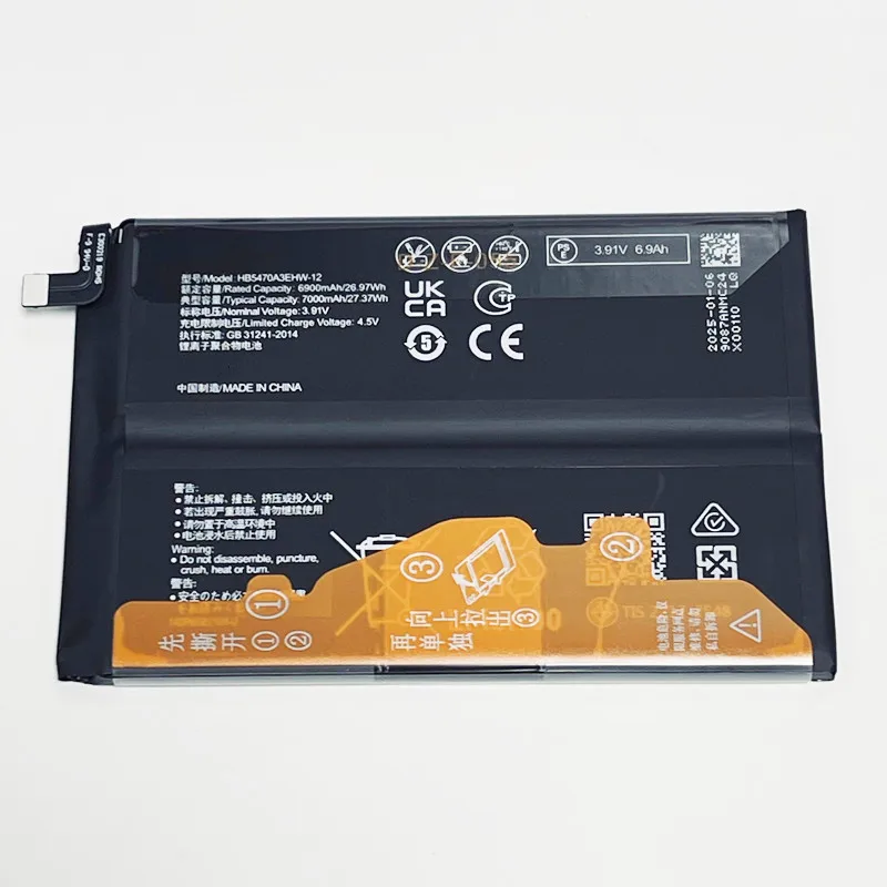 3.91V 7000mAh HB5470A3EHW-12: بطارية هاتف ذكي مثالية لجهاز هواوي Nova Y91 وSTG-LX1 وSTG-LX2 وEnjoy 60X