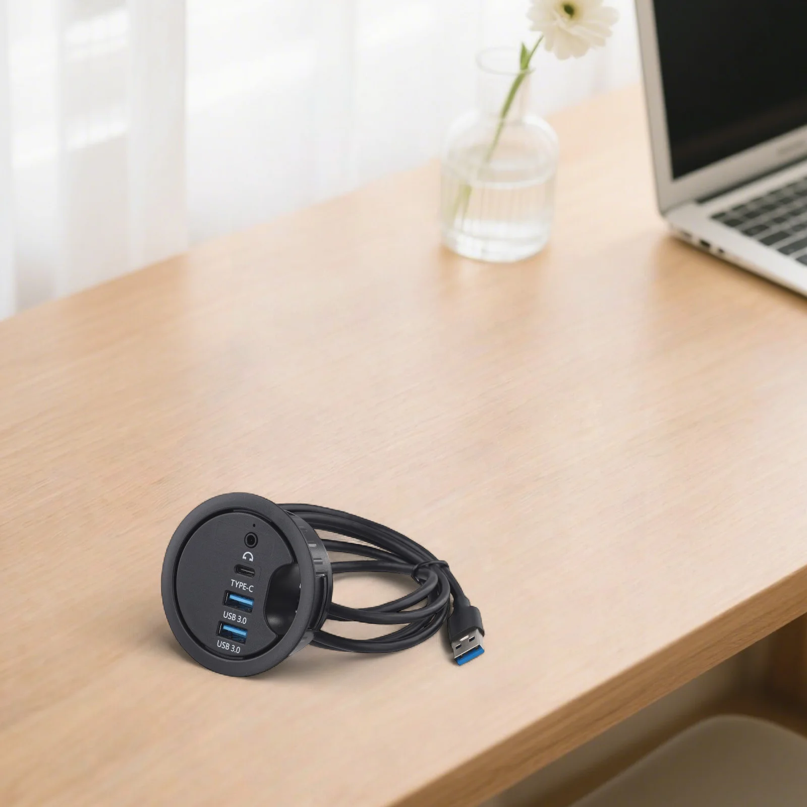 Clutter-Free Desktop Audio Interface Audio Interface For Laptops Audio Interface ABS Material Fast Data Transfer 5Gbps