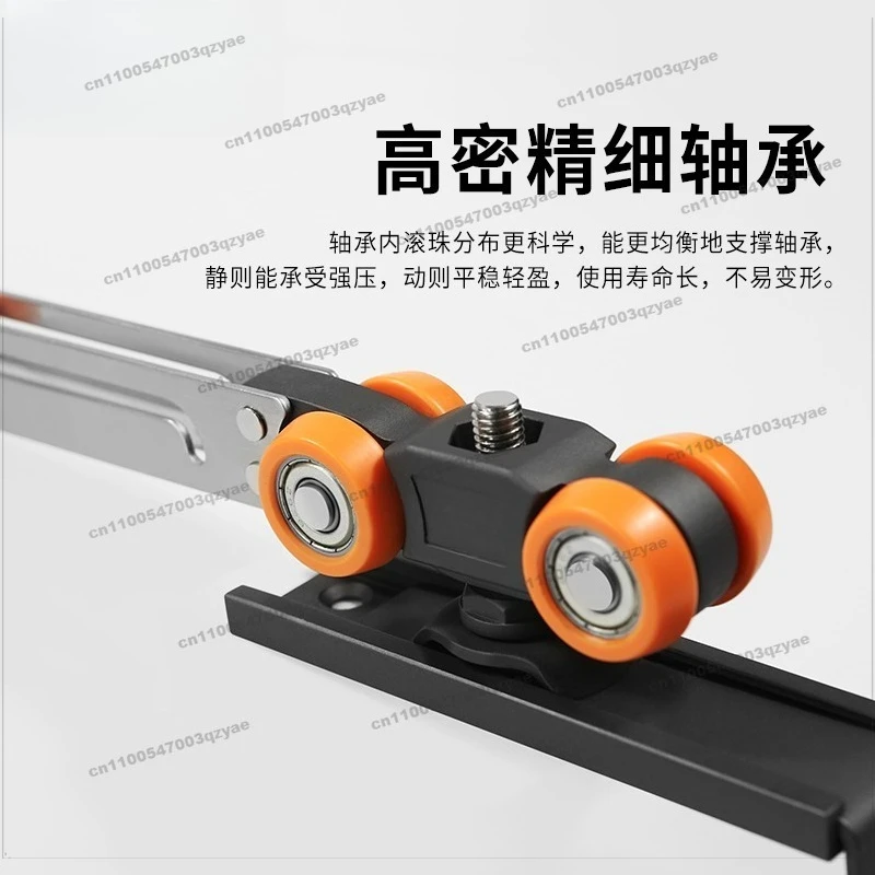 عجلة معلقة باب منزلق مسار المطبخ باب خشبي قضيب تعليق 120 كجم ملحقات السكك الحديدية المنزلقة بكرة معلقة #4