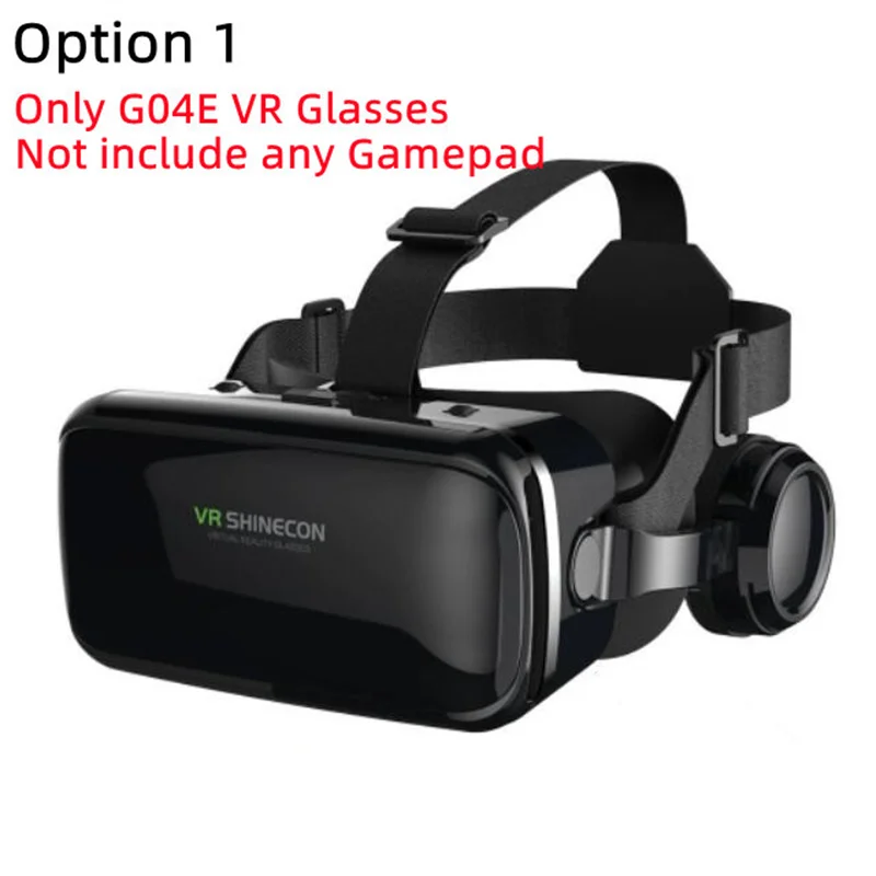 G04E Virtual Reality VR-bril Stereo Google Cardboard BOX VR-headset Helmhorloge 3D Video & Game voor mobiele telefoon, ondersteuning voor gamepad