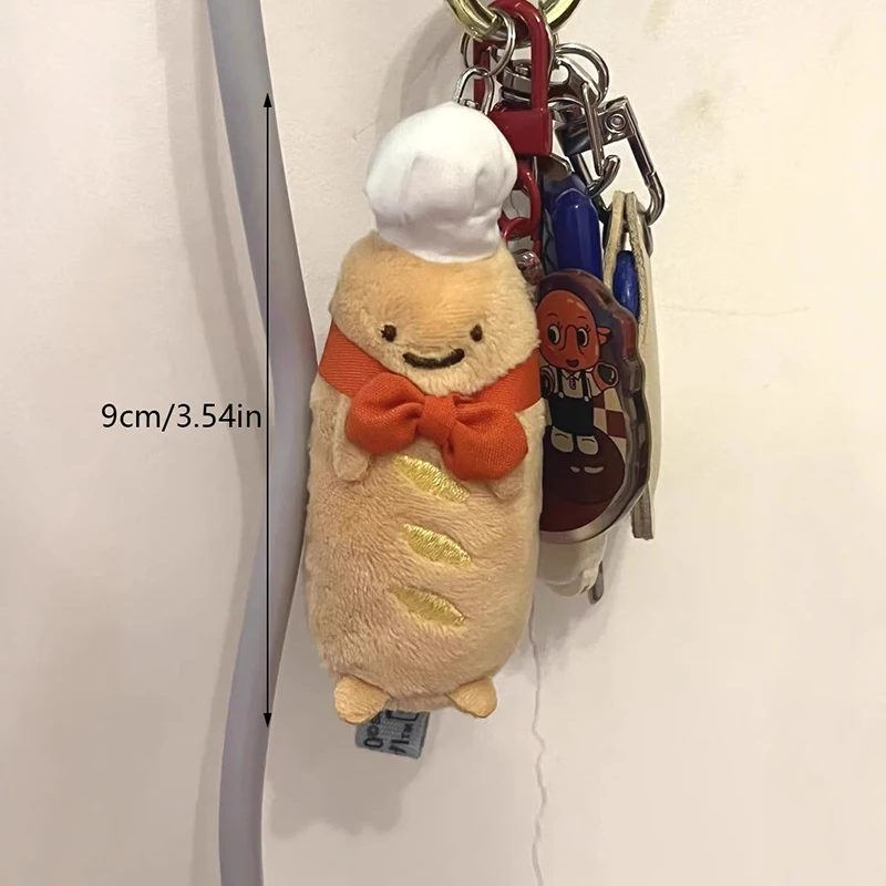 الكرتون الفرنسية الخبز أفخم دمية المفاتيح الإبداعية الخبز كيرينغ حقيبة جميلة قلادة مفتاح الملحقات للفتيات الهدايا #6