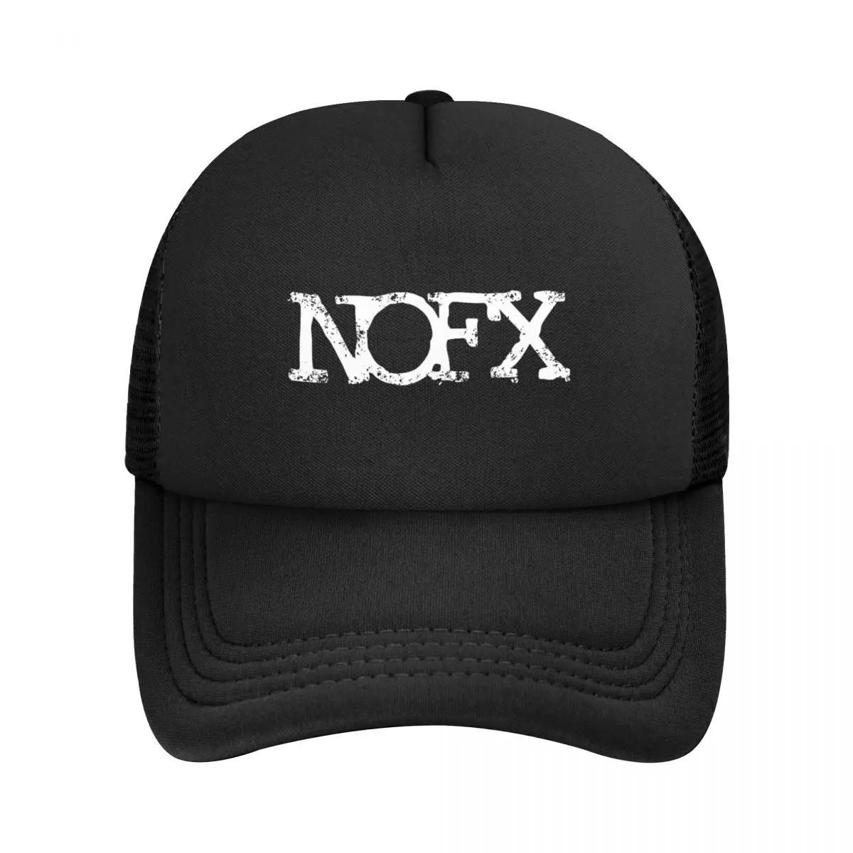 Nofx Punkband Logo Mesh Golfhoed Caps Voor Unisex Verstelbare Snapback Mesh-Back Zomer Outdoor Caps