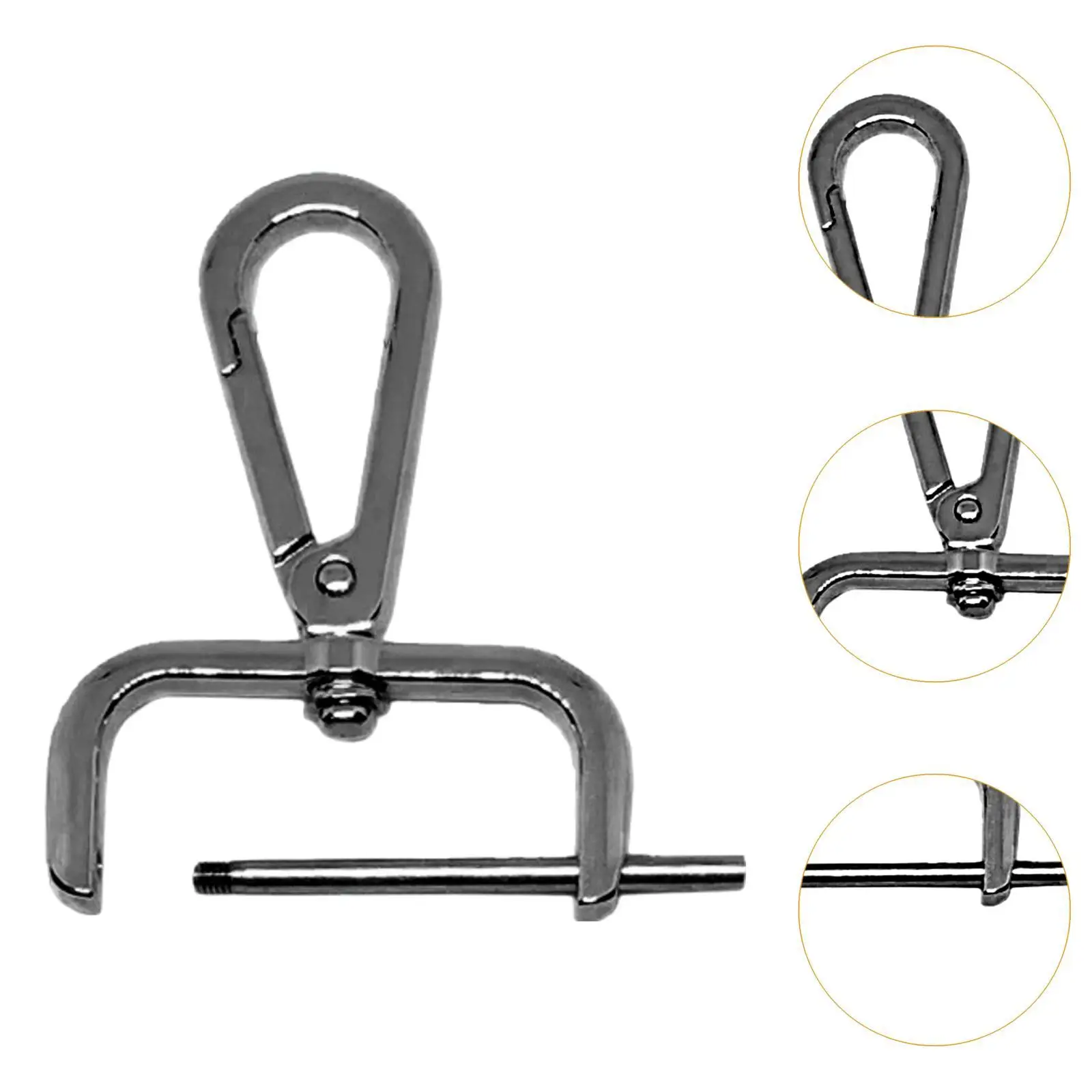 Detachable Snap Hook Swivel Clasp Removable Keychain Stylish Metal Lock Buckle Lightweight Practical Heavy Duty Bag Strap Buckle