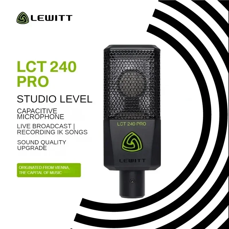 LEWITT LCT 240 Pro Live Broadcast Large Diaphragm Box Condenser Microphone Set Professional Recording and Singing of Host Radio