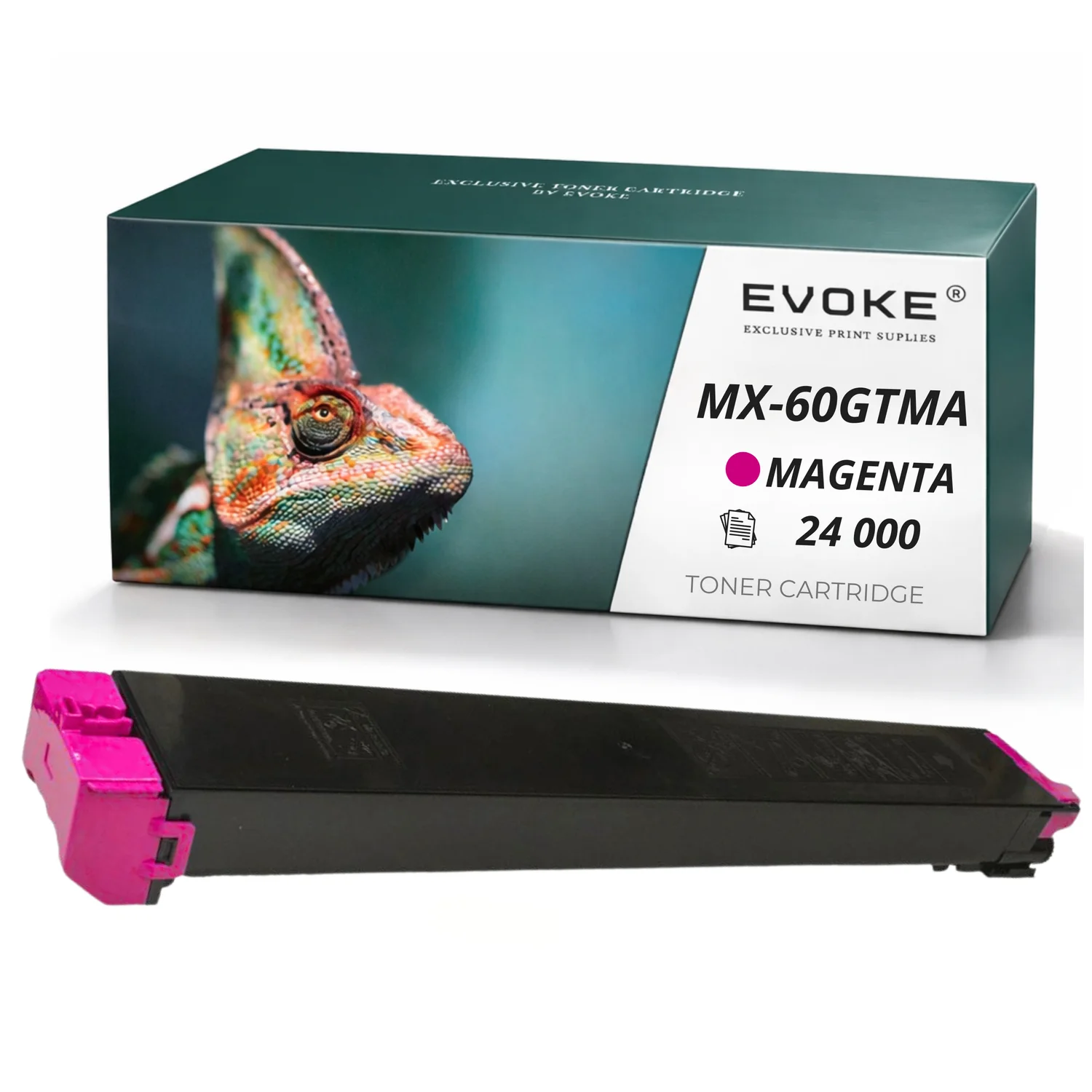 Evoke compatibele toner voor Sharp Mx-61Gtma Mx61Gtma Mx-60Gtma Mx60Gtma Magenta 24000 pagina's Mx-3051 Mx-3061 Mx5071 Mx2651 Mx3551