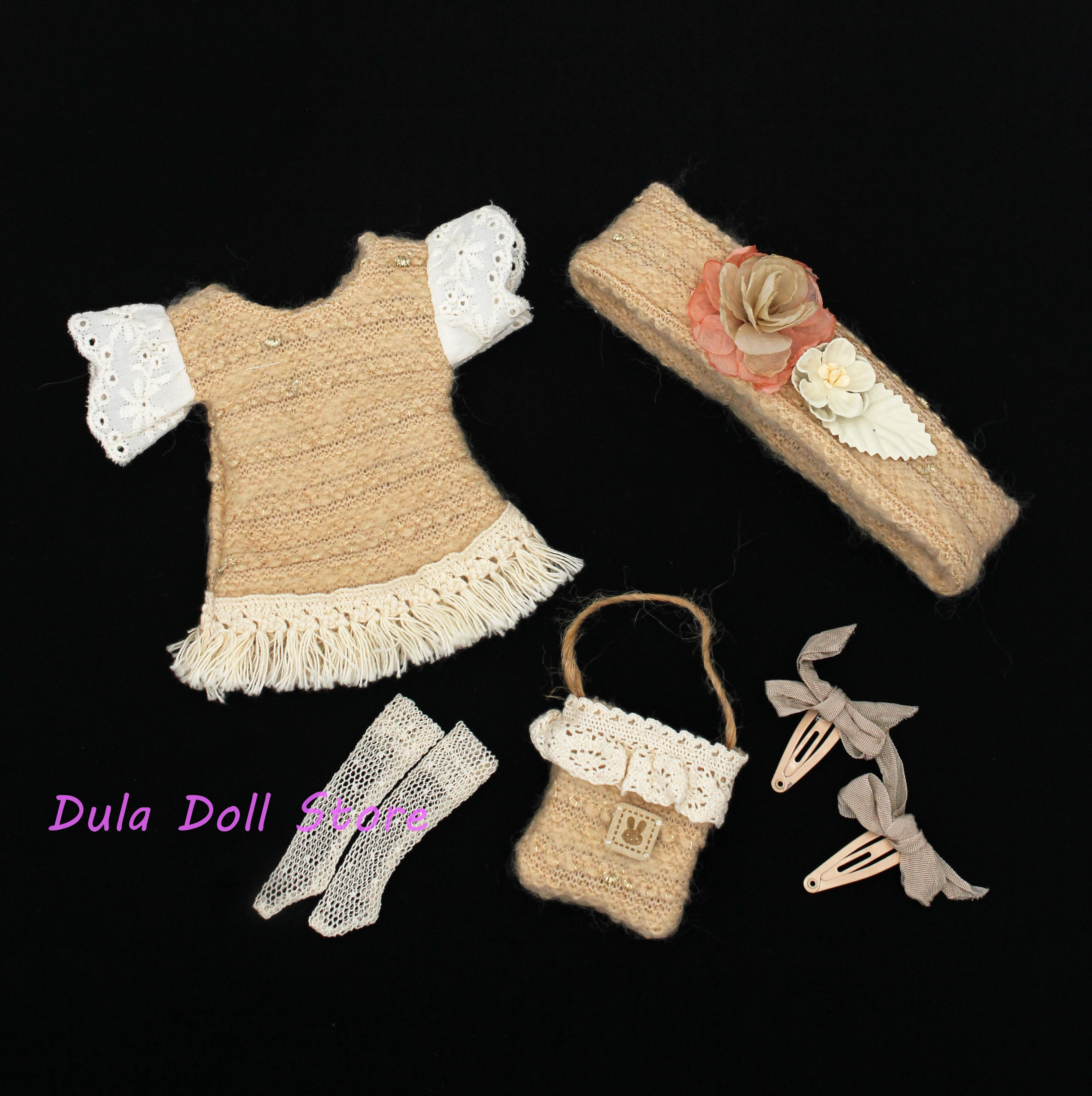 

Одежда для кукол Dula 2026: Весенняя вязаная юбка в нежном японском стиле для кукол Blythe, OB24, OB22, Diandian, Azone 1/6