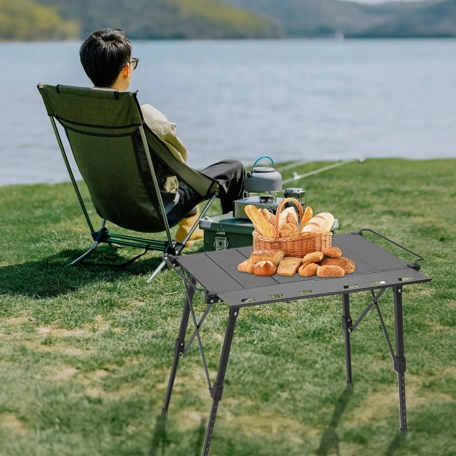 

Folding Table For Camping Foldable Picnic Table Lightweight Stable Furniture Folding For Trip Picnic Backyard Car Beach Rv Patio