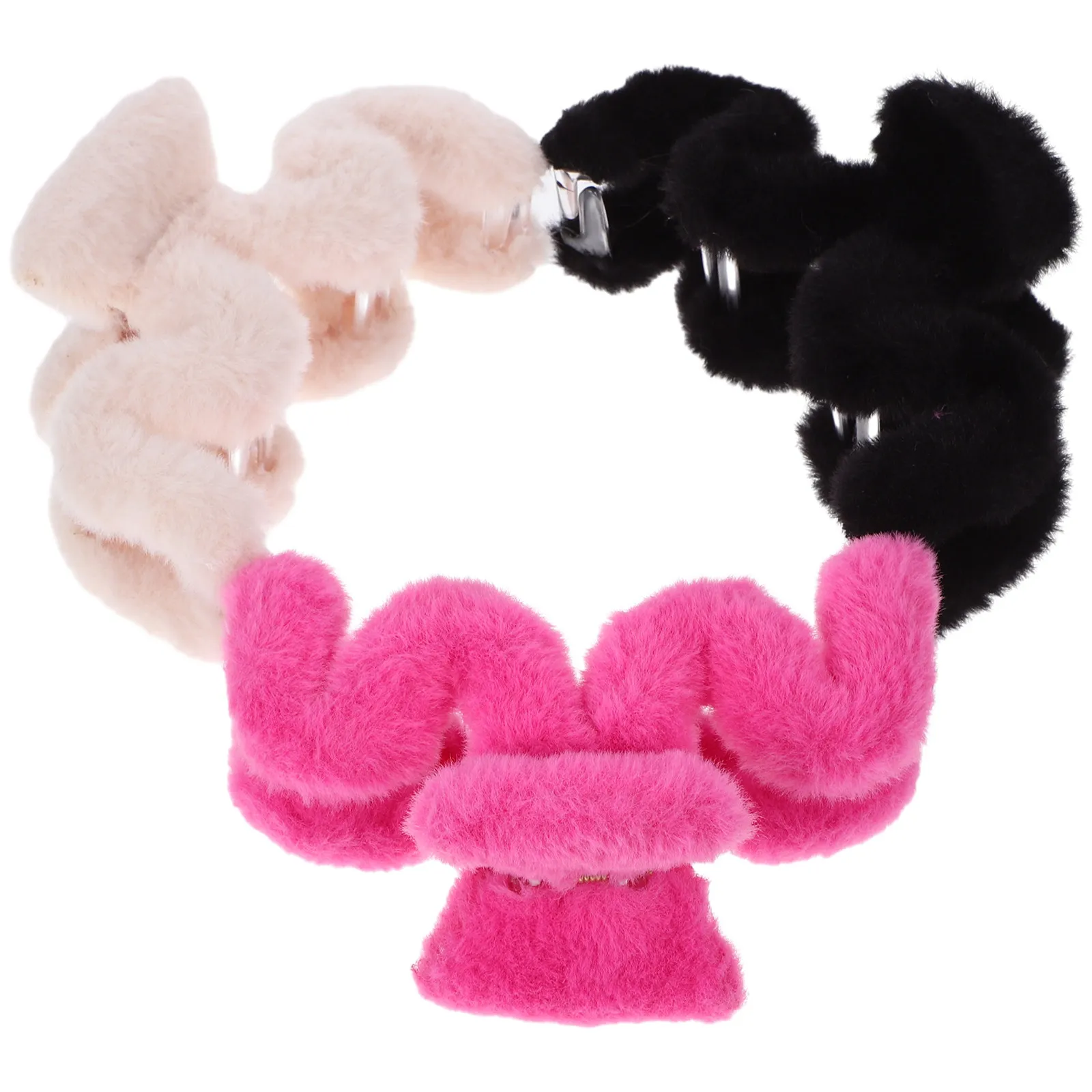 

3Pcs Soft Touch Claw Clip Hair Accessory for Women Cute Styling Jaw Clip for Ponytail Bun Updo Daily Party Wedding