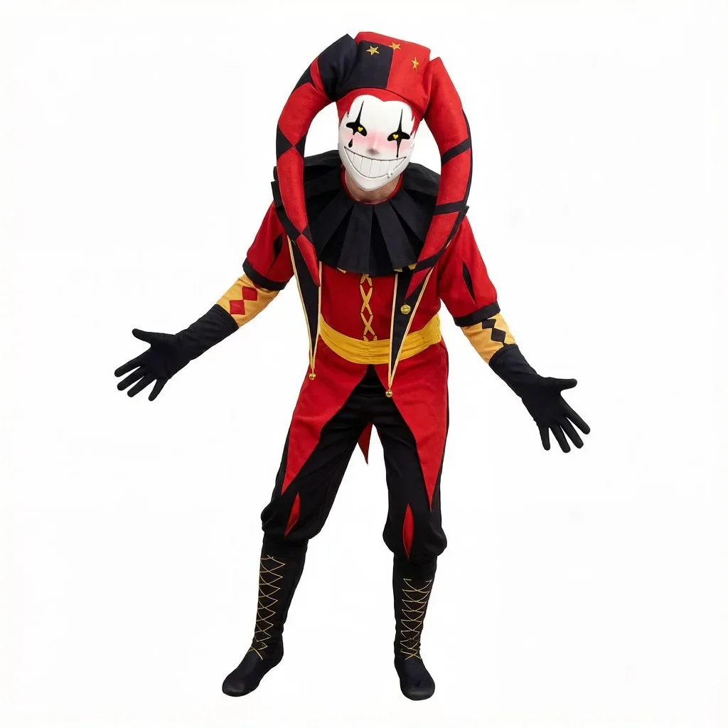 Freak Circus cosplay costume, circus clown character game uniform cosplay, anime character performance outfit
