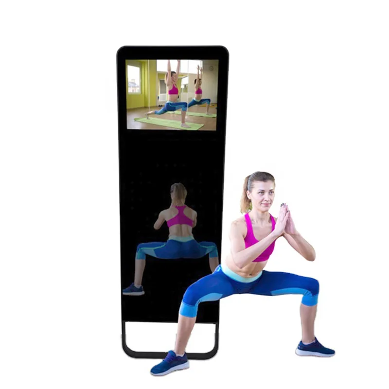 Magic Exercise Vertical Office Makeup Wall Gym Tonal Android Smart Fitness Mirror Camera Capacitive Touch Screen