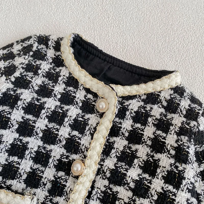 Princess Baby Girl Clothing Set INS Newborn Kids Long Sleeve Plaid Jacket Cardigan Tops Shorts Bottom 2PCS Outfits Party Clothes