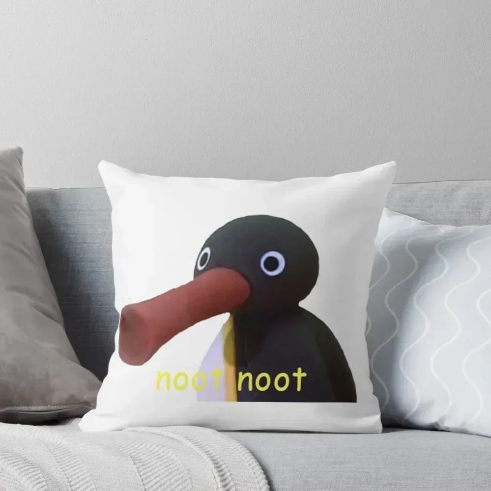 

pingu: noot noot Throw Pillow Decorative Cushions christmas pillowcases Sofa Covers For Living Room Custom Cushion Photo pillow