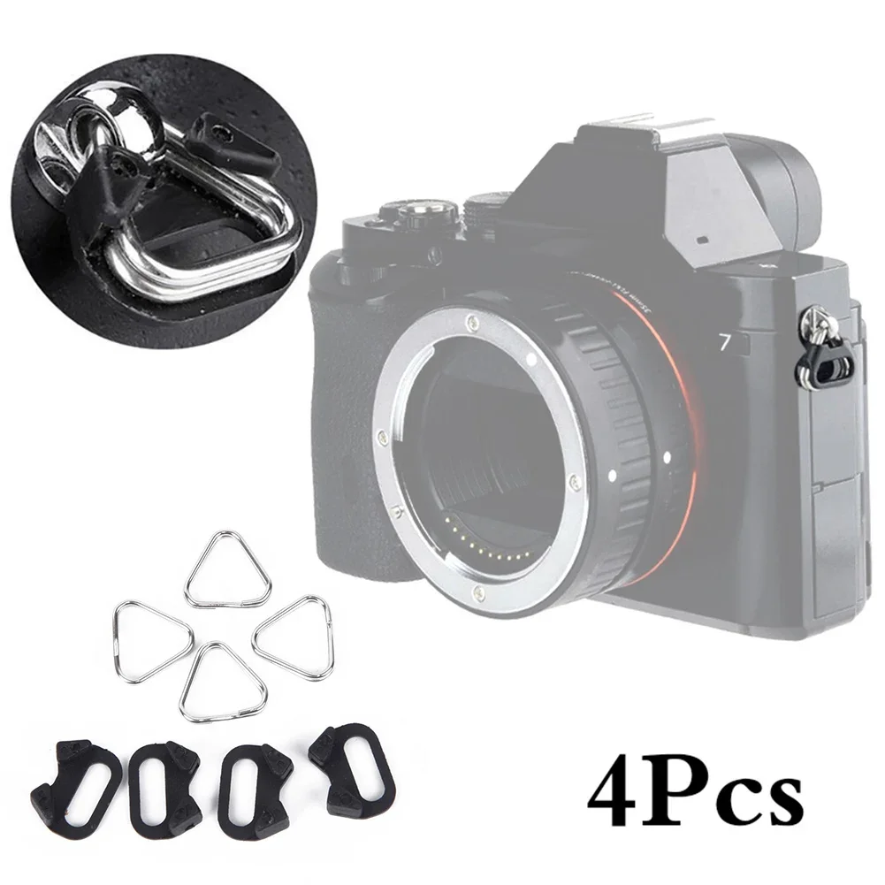 4pcs Stainless Steel Belt Hook Camera Shoulder Strap Triangle Split Ring For Fujifilm for DSLR for Panasonic Camera Buckle parts