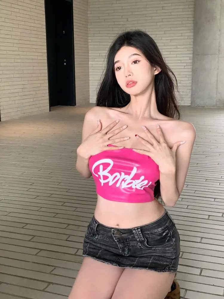 Spicy Girl-Brtte con espalda descubierta para mujer, Top de verano con puro deseo, sin correa, antiluz, pequeño ceco Ha...