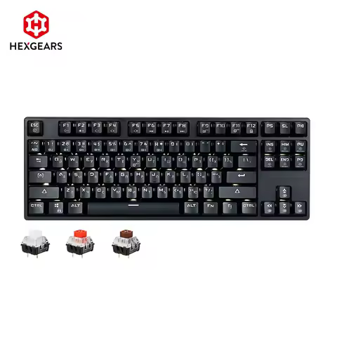 HEXGEARS Mechanical Keyboard gaming Hot-swappable Switch Russian 87 Key Waterproof Kailh BOX Switch Keyboard Custom macro GK12