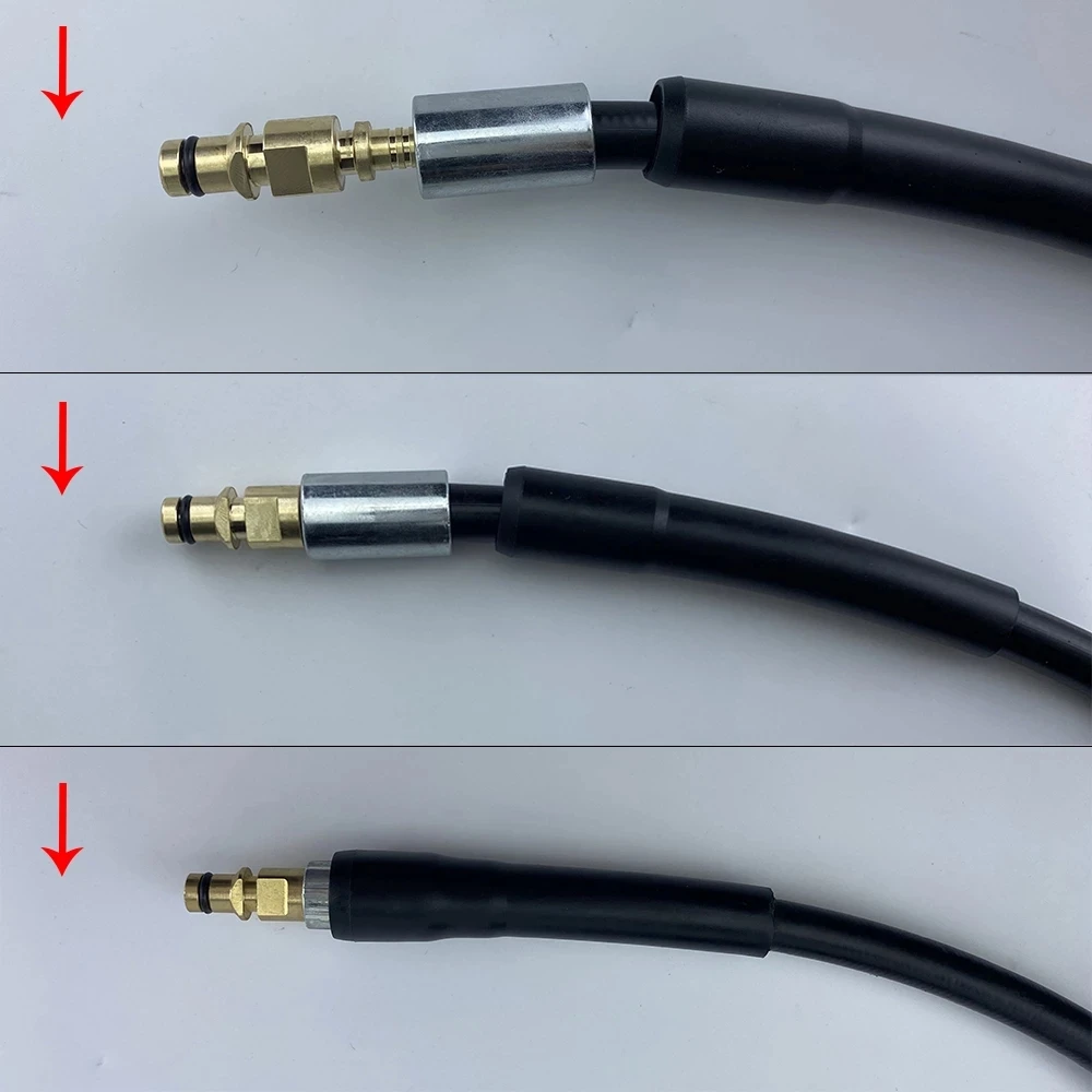 Accesorios de enchufe de manguera de arandela de alta presión con manguito para Karcher, adaptador de conector de reparación de punta de tubería