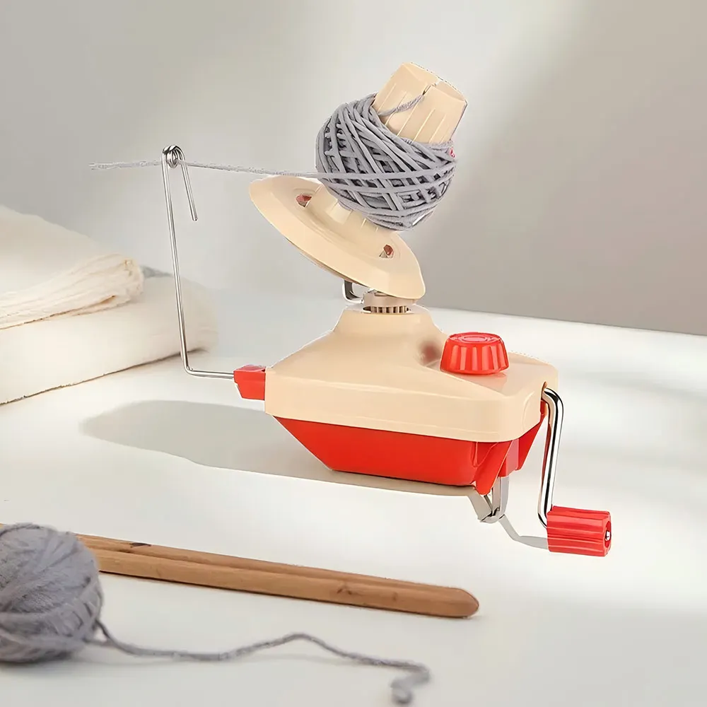 

Hand Operated Yarn Winder Fiber Wool Manual Handheld Winder Machine String Ball Portable for DIY Sewing Making Accessories