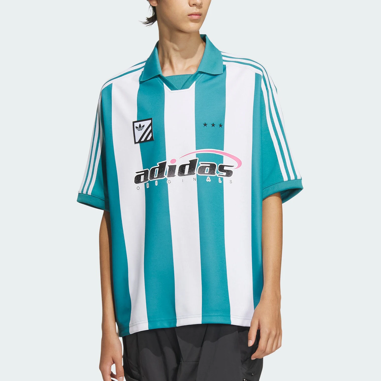 Camiseta POLO Adidas Authentic Three Leaves de manga corta y cuello vuelto para hombre IW6307