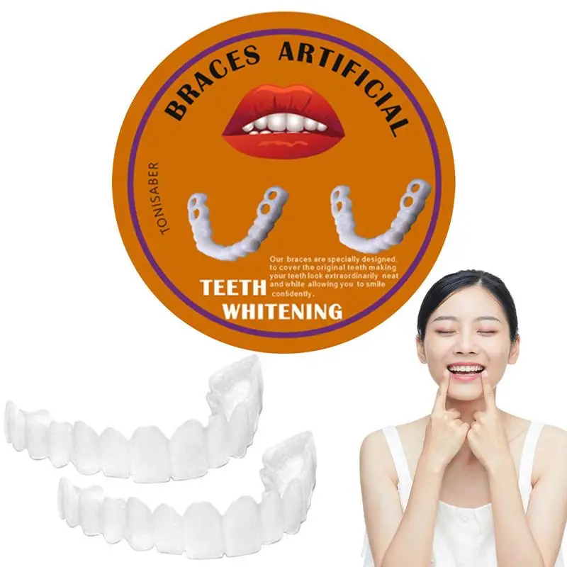 Fake Tooth Cover Silicone Snap On Teeth Veneers Cover Teeth Fake Tooth Instant Confidence Smile Temporary Teeth