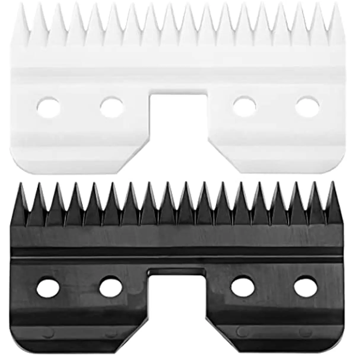 2pcs 18 Teeth Clipper Blades - Fast Feed Ceramic Blade - Pet Dog Grooming Replacement Blades,for Andis Ceramic Parts