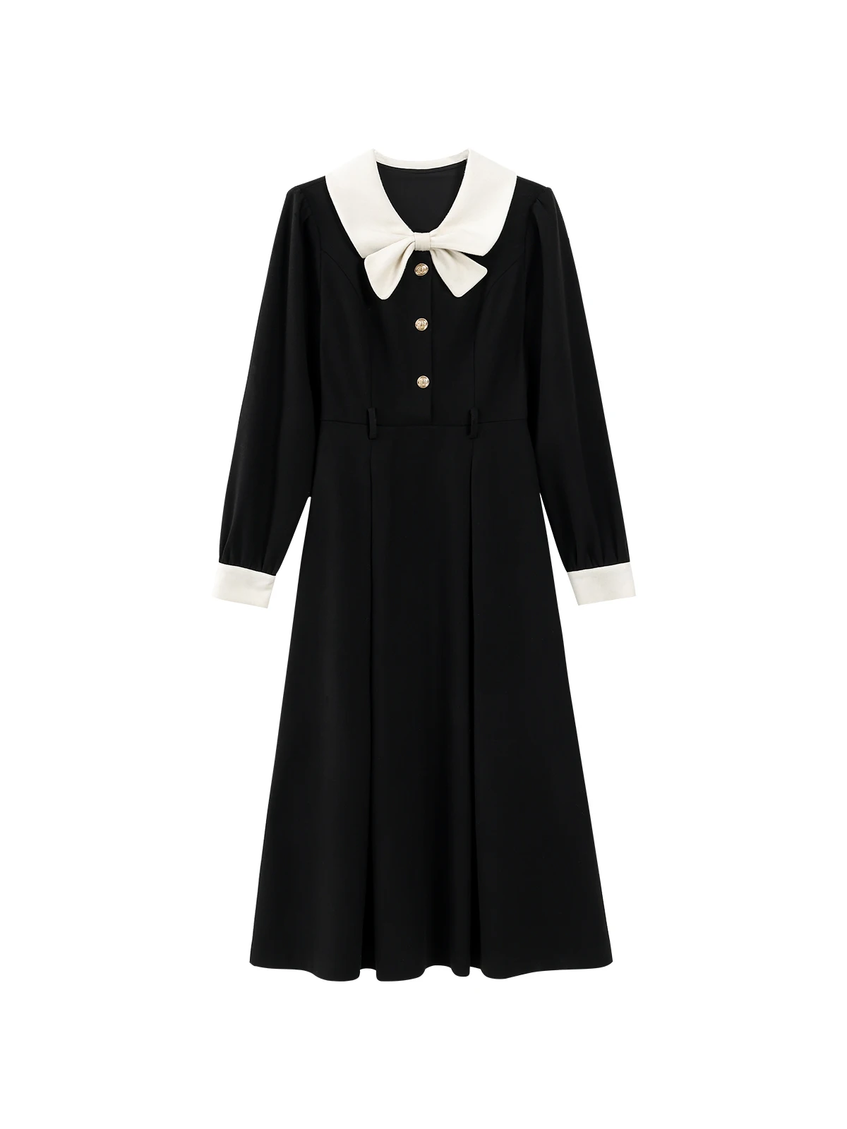 

Элегантное платье-обманка с эффектом двухслойности, осеннее, новинка, цельное, с длинным рукавом, в стиле колор-блок