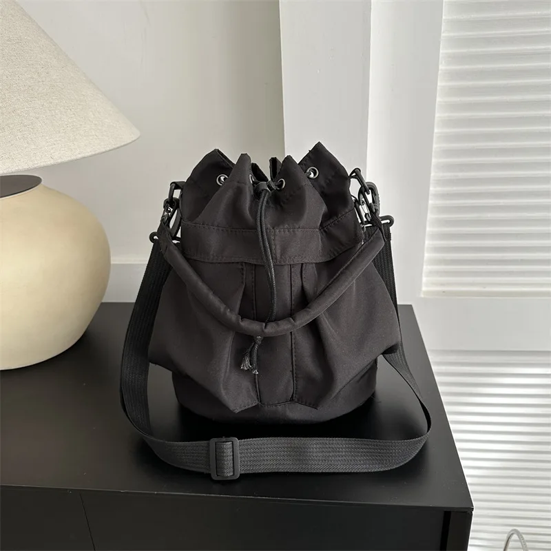 

Faionable Large Capaci Ox Cloth Buet Bag Crossbody Single oulder Handbag Street Trend Pure Color Daily Match Wome...