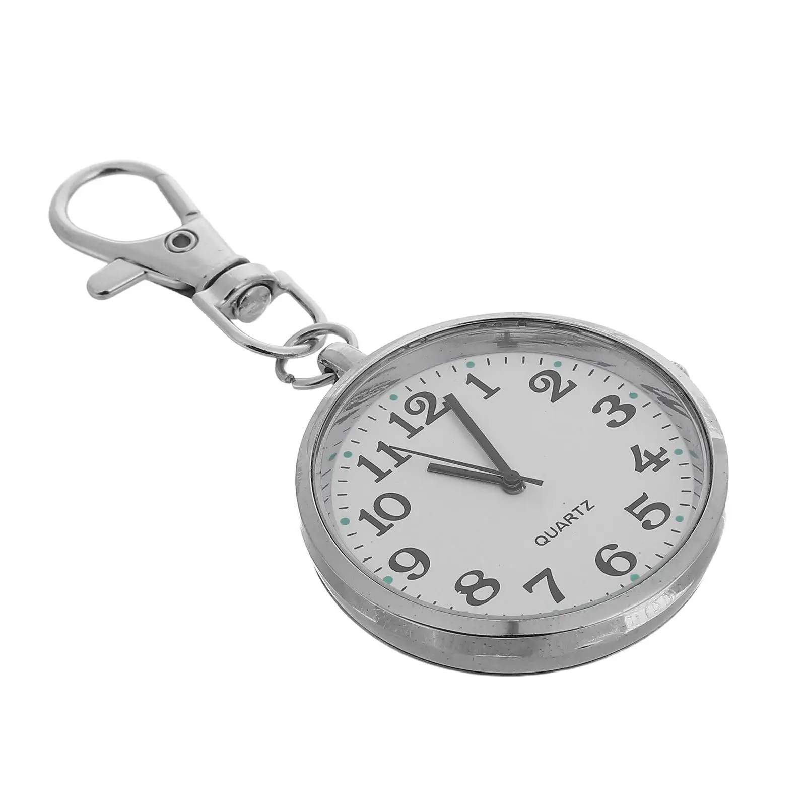 

Exam Pocket Watch Stainless Steel Large Numbers Keychain Vintage Nurse Kids Student Watches