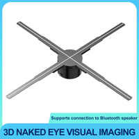 62cm Newest 3D Fan Holographic Projector Support Wifi Bluetooth Audio 3D Advertising Display Lights Hologram Projector Logo