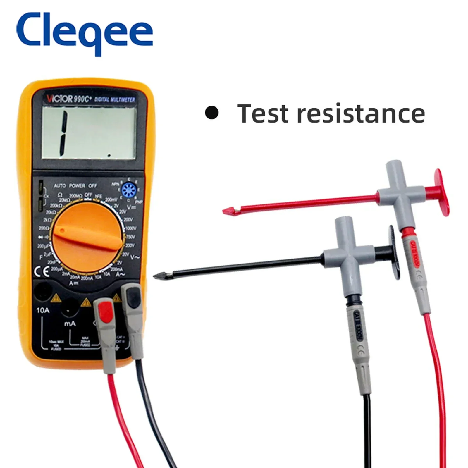 Imagem -06 - Cleqee P5010 Clipe de Gancho de Teste Isolado Sonda de Punção Não Destrutiva Mola Embutida Compatível com Plugue Banana de mm